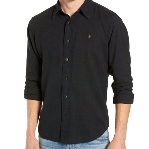 Frye Jones Men's Classic Sportshirt Jet Black Size XL - Picture 1 of 5